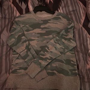 Long sleeve camo sweater